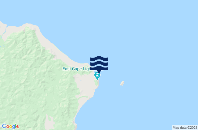 East Cape, New Zealandの潮見表地図