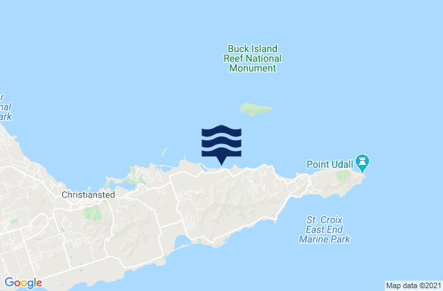 East End, U.S. Virgin Islandsの潮見表地図