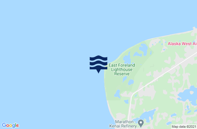 East Foreland, United Statesの潮見表地図