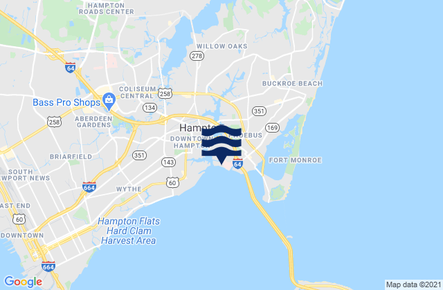 East Hampton, United Statesの潮見表地図