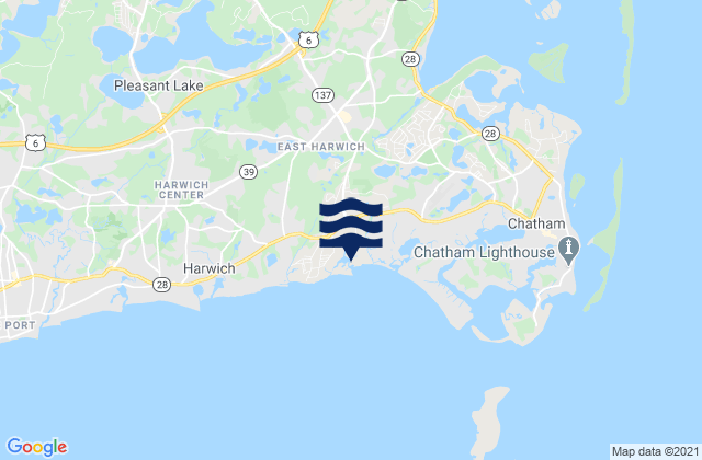 East Harwich, United Statesの潮見表地図
