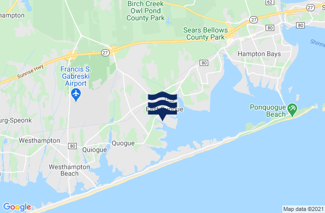 East Quogue, United Statesの潮見表地図