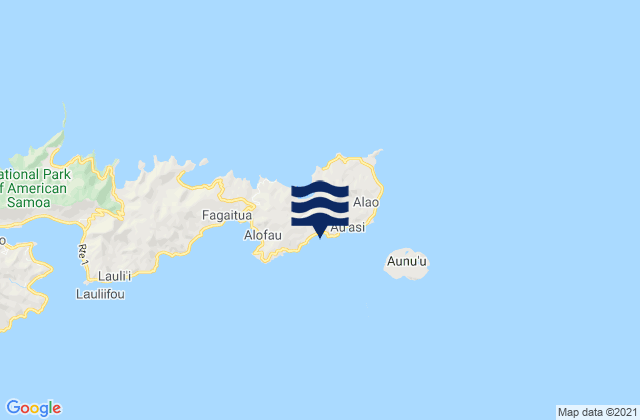 East Vaifanua County (historical), American Samoaの潮見表地図