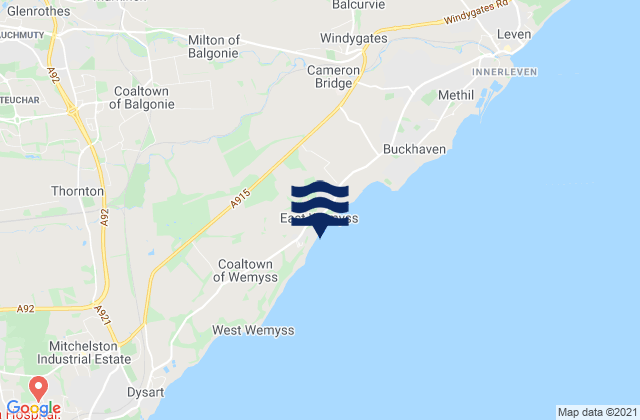 East Wemyss, United Kingdomの潮見表地図