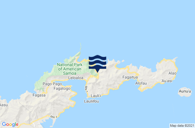 Eastern District, American Samoaの潮見表地図