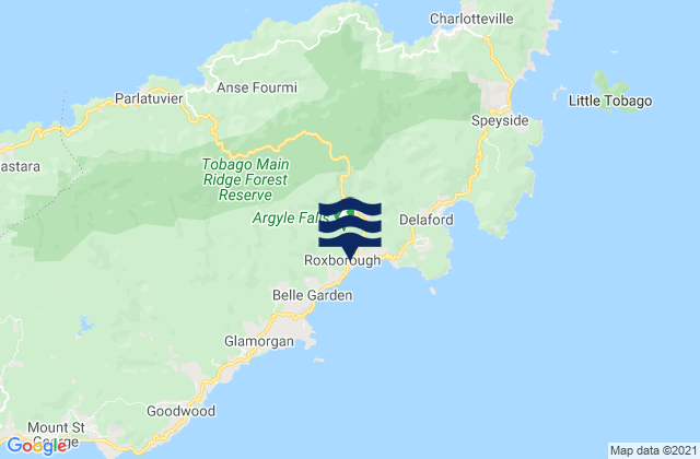 Eastern Tobago, Trinidad and Tobagoの潮見表地図