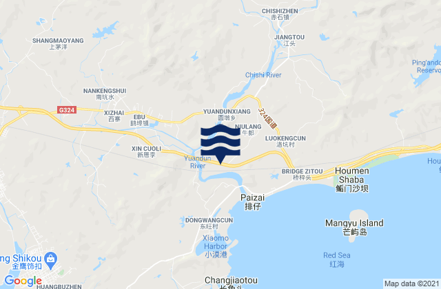 Ebu, Chinaの潮見表地図