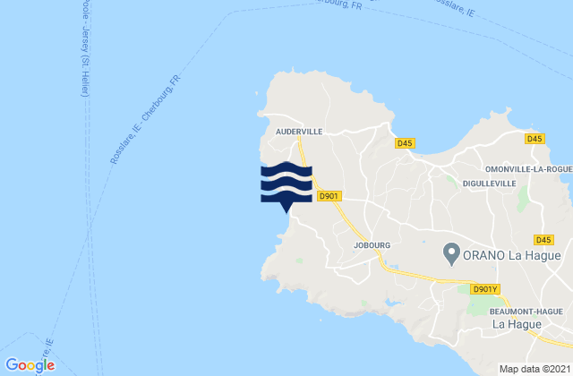 Ecalgrain, Franceの潮見表地図