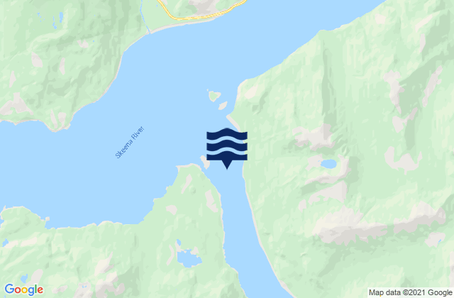 Ecstall River, Canadaの潮見表地図