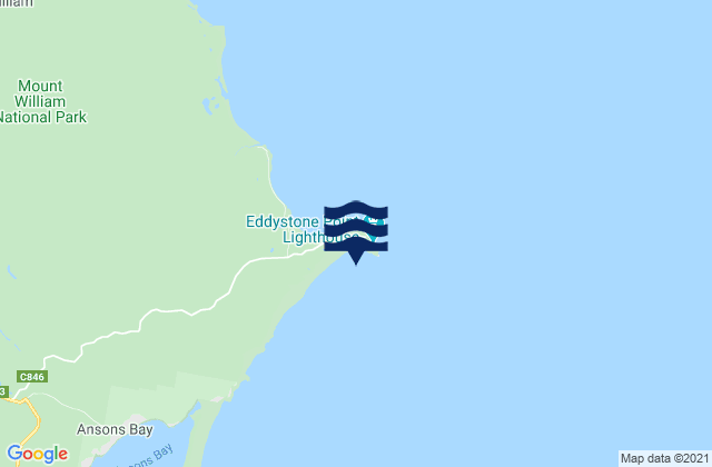 Eddystone Point, Australiaの潮見表地図