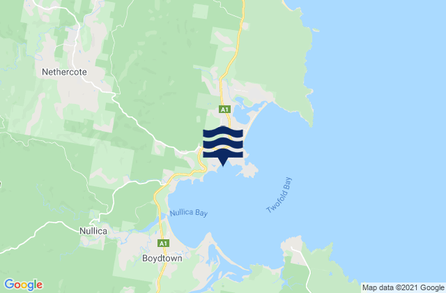 Eden, Australiaの潮見表地図