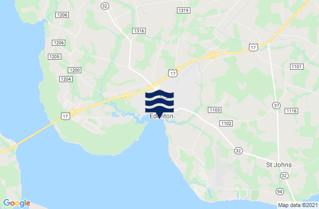 Edenton Bay, United Statesの潮見表地図