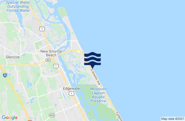 Edgewater, United Statesの潮見表地図
