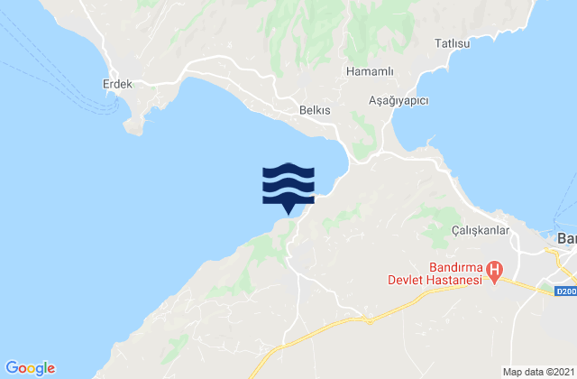 Edincik, Turkeyの潮見表地図