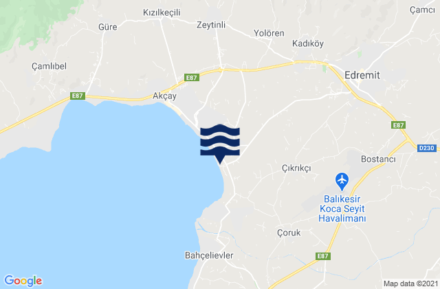 Edremit, Turkeyの潮見表地図