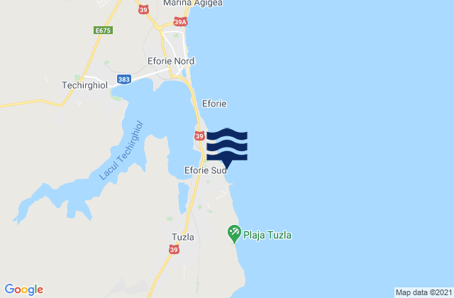 Eforie Sud, Romaniaの潮見表地図