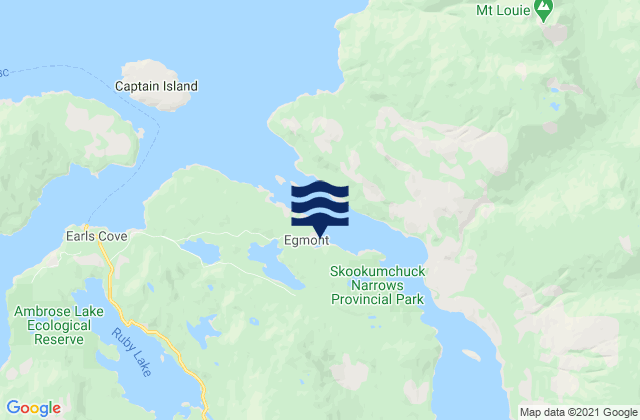 Egmont, Canadaの潮見表地図