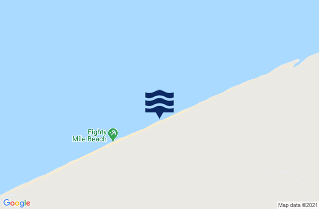 Eighty Mile Beach, Australiaの潮見表地図