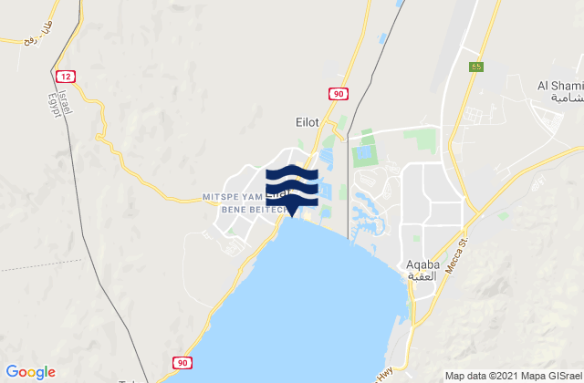 Eilat, Israelの潮見表地図