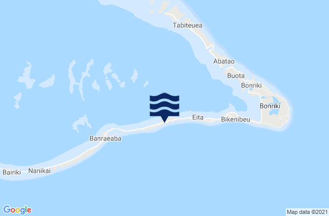 Eita Village, Kiribatiの潮見表地図