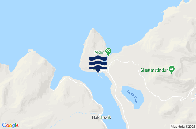 Eiði, Faroe Islandsの潮見表地図
