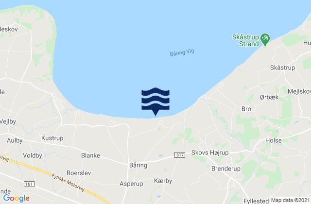 Ejby, Denmarkの潮見表地図