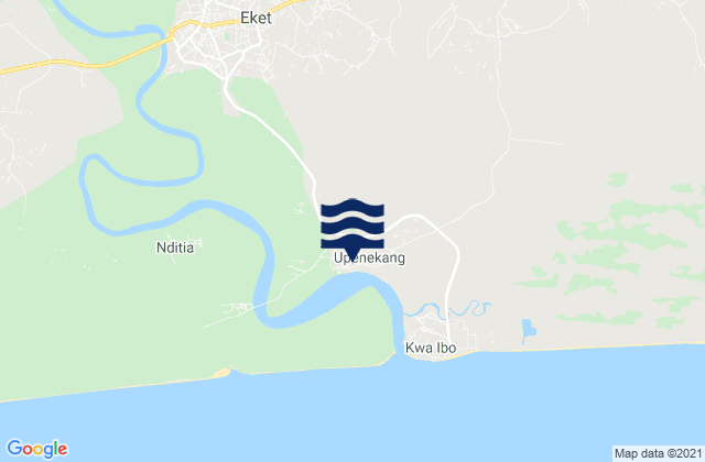 Eket, Nigeriaの潮見表地図