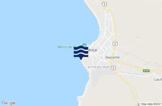El Buey, Chileの潮見表地図