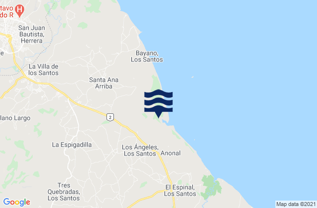 El Ejido, Panamaの潮見表地図