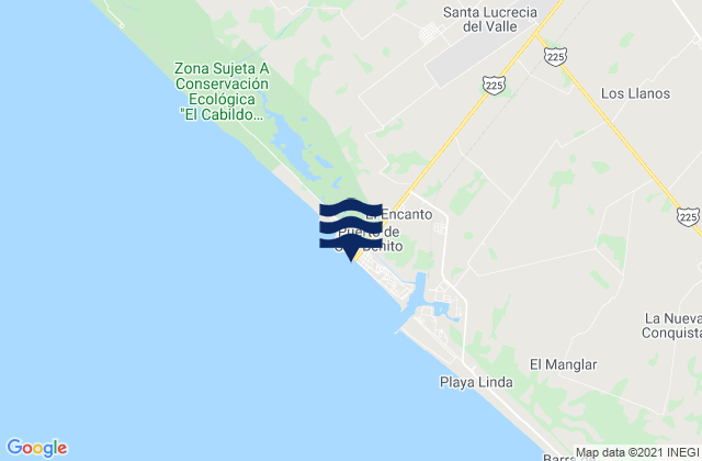 El Encanto, Mexicoの潮見表地図