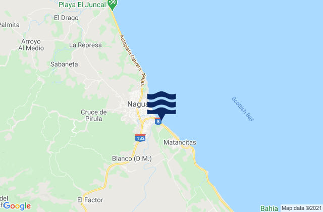 El Factor, Dominican Republicの潮見表地図