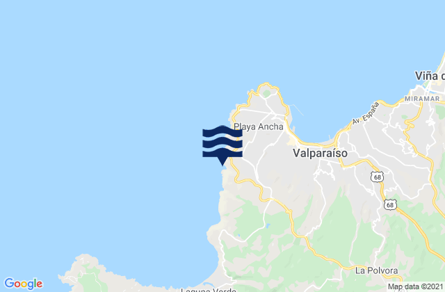 El Faro, Chileの潮見表地図