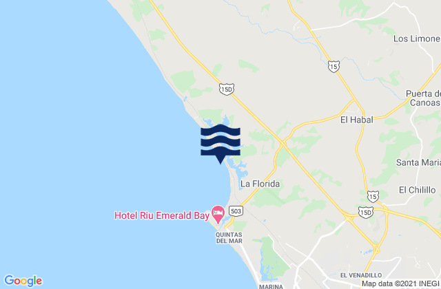 El Habal, Mexicoの潮見表地図