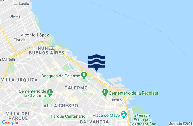 El Muelle, Argentinaの潮見表地図