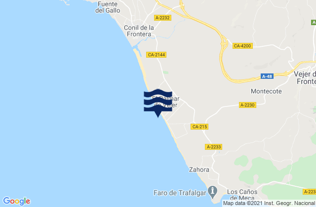 El Palmar, Spainの潮見表地図