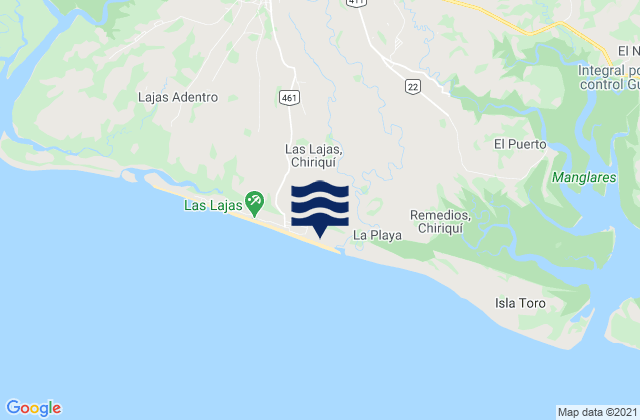 El Porvenir, Panamaの潮見表地図
