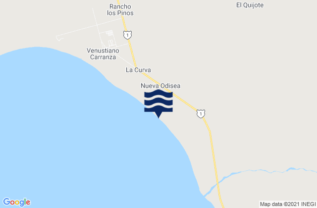 El Quijote, Mexicoの潮見表地図