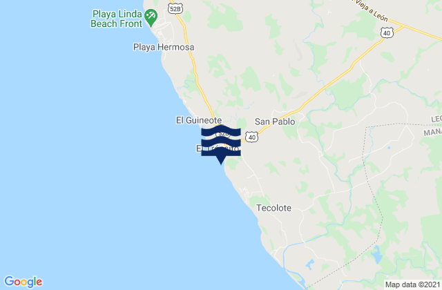 El Transito, Nicaraguaの潮見表地図