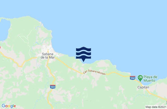 El Valle, Dominican Republicの潮見表地図