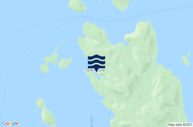Elfin Cove Port Althorp, United Statesの潮見表地図