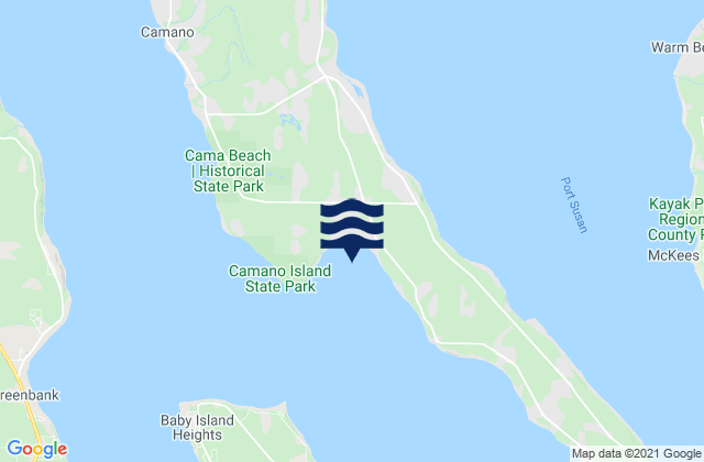 Elger Bay, United Statesの潮見表地図