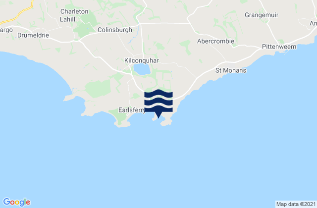 Elie Ruby Bay Beach, United Kingdomの潮見表地図