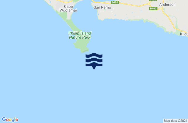 Elizabeth Island, Australiaの潮見表地図