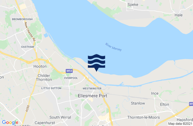 Ellesmere Port, United Kingdomの潮見表地図