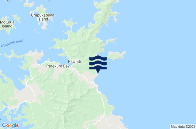 Elliot Bay, New Zealandの潮見表地図