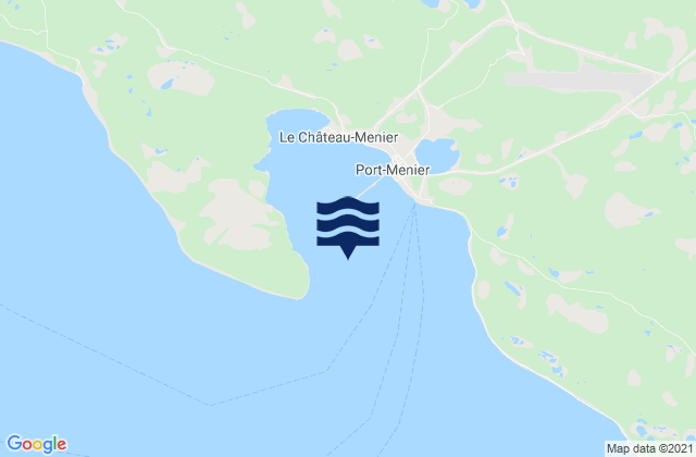 Ellis Bay, Canadaの潮見表地図