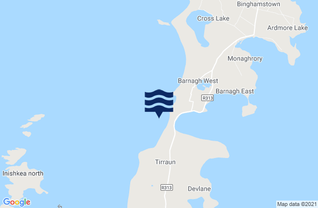 Elly Bay West, Irelandの潮見表地図
