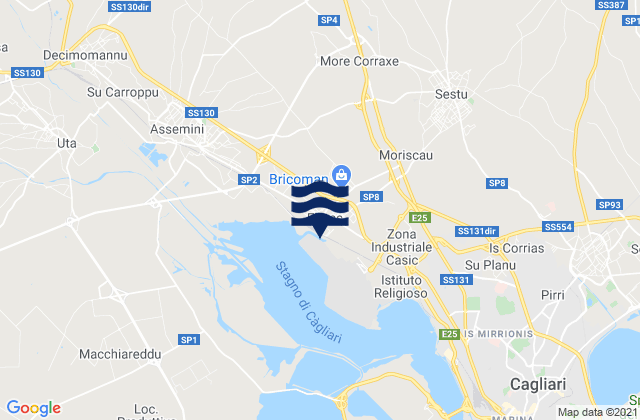 Elmas, Italyの潮見表地図
