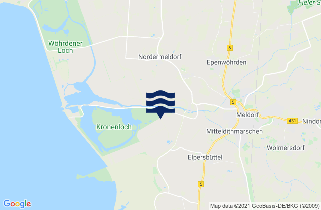 Elpersbüttel, Germanyの潮見表地図