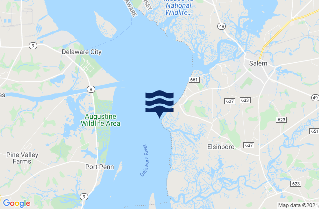 Elsinboro Point, United Statesの潮見表地図
